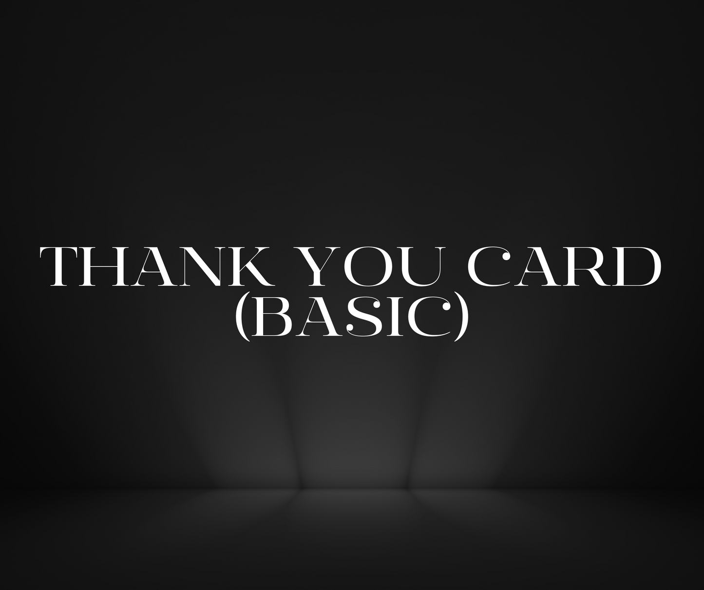 Thank You Card BASIC